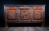 17th Century Carved Oak Coffer - Harrington Antiques