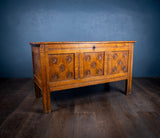 18th Century Oak Coffer With Carved Rosettes - Harrington Antiques