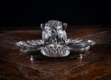 19th Century Bronze Hidden Devil Bird Inkwell - Harrington Antiques