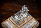 19th Century Grand Tour Silver Gilt & Marble Desk Weight - Harrington Antiques