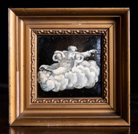 19th Century Limoges Celestial Gilt Enamel Panel - Harrington Antiques