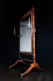 19th Century Mahogany Cheval Mirror - Harrington Antiques