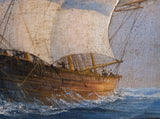 19th Century Oil Of Barque Sailing Ship - Harrington Antiques