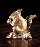19th Century Squirrel Brass Inkwell, c.1880 - Harrington Antiques