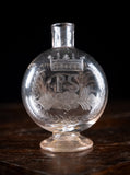 18th Century Engraved Flask Secret Storage Book