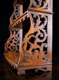 Mahogany Fretwork Wall Shelf, c.1880