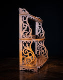 Mahogany Fretwork Wall Shelf, c.1880