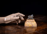 19th Century Grand Tour Silver Gilt & Marble Desk Weight