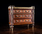 Miniature Louis XVI Mahogany, Bronze & Marble Commode