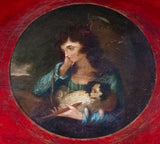 Large Regency Red & Gilt Toleware Tray, c.1830