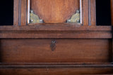 Early Victorian Oak & Brass Hall Stick Stand by James Shoolbred & Co