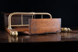 Early Victorian Oak & Brass Hall Stick Stand by James Shoolbred & Co