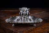 19th Century Bronze Hidden Devil Bird Inkwell
