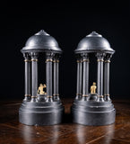 Grand Tour Bronze & Slate Temple Models, c.1880