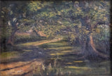 A Woodland Path. Signed N. Dunning, 1922.