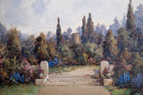James Jerome Miller (fl.1875-1900) - Pair Of Country Gardens. Oil.