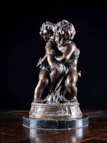 After Jean Baptiste Pigalle (1714–1785) - Eros and Anteros Fighting Over Heart - Harrington Antiques