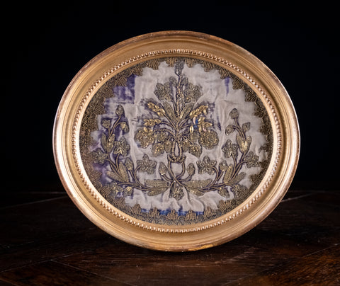 Early 19th Century Embroidery Textile Fragment - Harrington Antiques