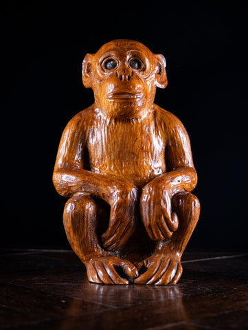 Early 20th Century Carved Chinese Monkey - Harrington Antiques