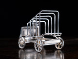 Edwardian Novelty Car Toast Rack by Van Bergh Silver Plate Co. - Harrington Antiques