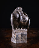 Frederique Cederlund-Ozanne (1880-1966) - Nickel Bronze Embracing Pigeons - Harrington Antiques