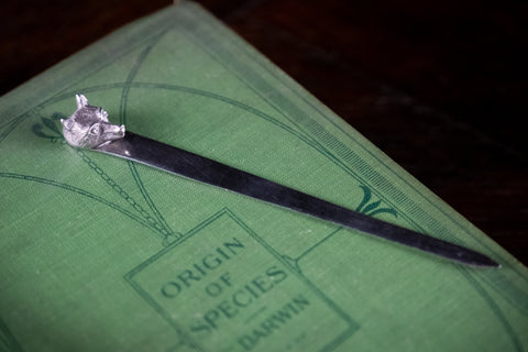 George V Silver Novelty Fox Letter Opener. Stokes & Ireland, 1933 - Harrington Antiques