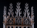 Gothic Carved Oak Hanging Shelf, c.1880 - Harrington Antiques
