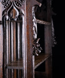 Gothic Carved Oak Hanging Shelf, c.1880 - Harrington Antiques