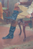 John Arthur Lomax (1857 - 1923) - 'His Only Rival'. Oil on Board. - Harrington Antiques