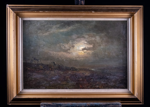 John Falconar Slater (1857 - 1937) - Moonlight Coastal Landscape - Harrington Antiques