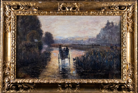 John William Buxton Knight (1843 - 1908) - 'The Only Way'. Oil On Canvas. - Harrington Antiques