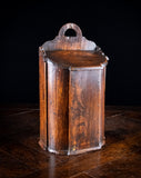 Large Elm Double Compartment Candle Box, c.1800 - Harrington Antiques