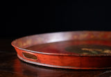 Large Regency Red & Gilt Toleware Tray, c.1830 - Harrington Antiques
