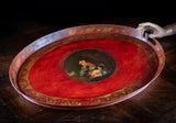 Large Regency Red & Gilt Toleware Tray, c.1830 - Harrington Antiques