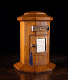 Octagonal Country House Oak Pillar Post Box, c.1900 - Harrington Antiques