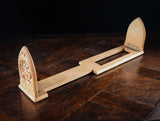 Oxford University Arms Carved Oak Book Slide - Harrington Antiques