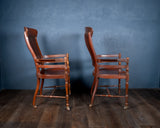 Pair of Mahogany Arm Chairs In Manner Of E. W. Goodwin (1833 - 64) - Harrington Antiques