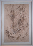 Pen, Ink & Watercolour - Man Resting Amongst Trees - Harrington Antiques