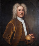 Portrait Of A Gentleman Holding A Skull, c.1720 - Harrington Antiques