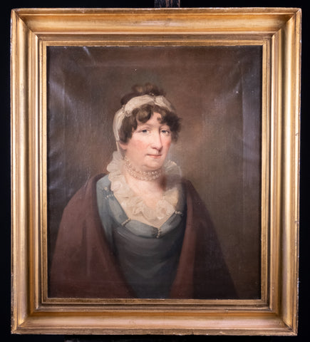 Portrait of 'Jean Bryce or Crawford'. Oil On Canvas. - Harrington Antiques