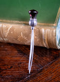 Silver & Amethyst Paste Stone Thistle Bookmark by Crisford & Norris, c.1910 - Harrington Antiques