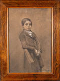 Three - Quarter Length Portrait, Signed 'L. Bonnefoy'. Dated 1849. Pastel. - Harrington Antiques