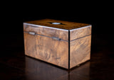 Walnut Parquetry, Brass & Mother Of Pearl Inlaid Tea Caddy, c.1880 - Harrington Antiques