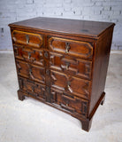 18th Century & Later Geometric Oak Chest Of Drawers. - Harrington Antiques