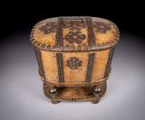 18th Century Swedish Bentwood Pine & Iron Strong Box - Harrington Antiques