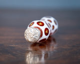 19th Century Bohemian Ruby & White Glass Silver Scent Bottle - Harrington Antiques