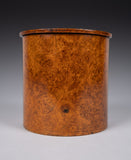 19th Century Burr Walnut Cylindrical Tea Caddy - Harrington Antiques