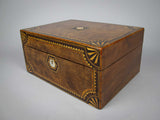19th Century Burr Walnut Tunbridge Ware Box - Harrington Antiques