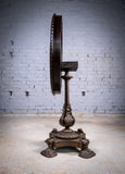 19th Century Cast Iron Tilt Table With Later Flame Mahogany Top. - Harrington Antiques