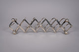 19th Century Concertina / Expanding Silver Plated 7-Bar Toast Rack - Harrington Antiques